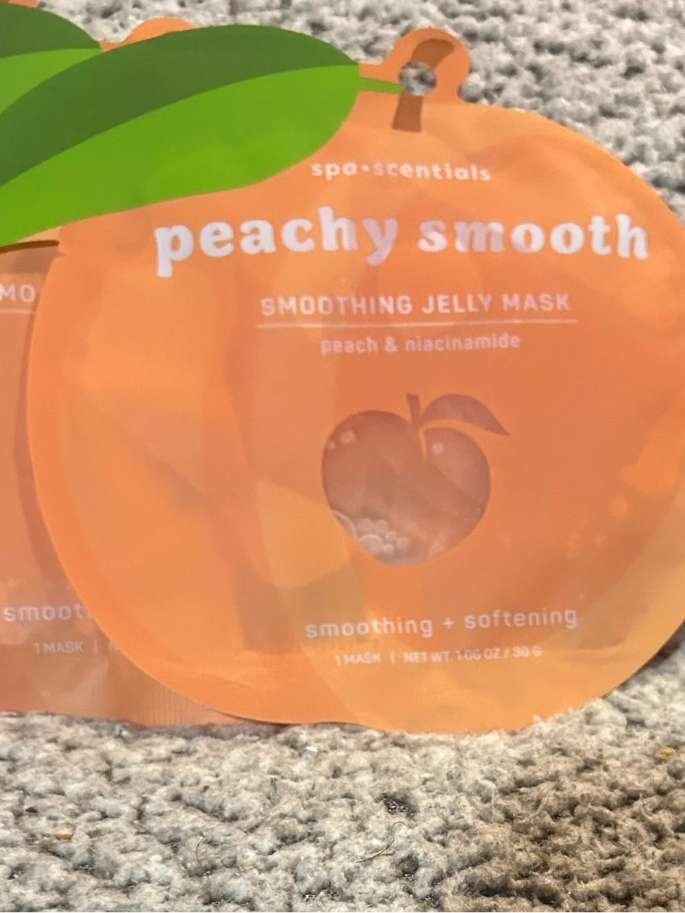 Spa Scentials Peachy Smoothing Peel-Off Face Mask - Peach Set of 4